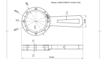 Ключ для открывания канистр 1-60 л (DIN 45/DIN 51/DIN 61,.. 5