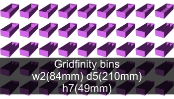 Коллекция чашек Gridfinity высота 7 (53 мм) 9