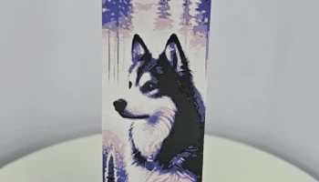Закладка Violet Husky, напечатанная на 3D-принтере - мног... 1