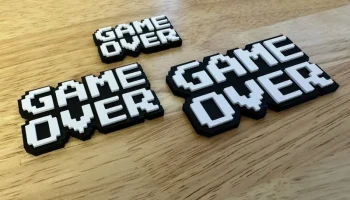 8-битный Game Over - Магнит на холодильник