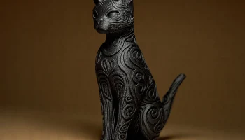 Дизайнерская скульптура кота 3