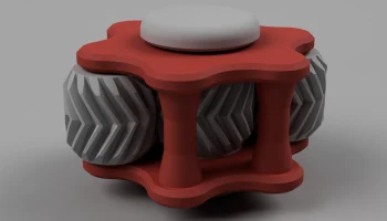 Gear Fidget Toy 05 - Плоский шестиугольник со вращением 4