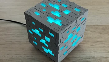 Лампа Minecraft Ore (WLED / ESP32 D1 Mini USB-C)