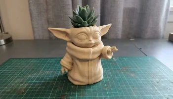Горшок для цветов в стиле Baby Yoda - украшение вазы в ст... 3
