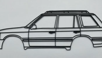 Настенное искусство силуэта Range Rover P38... 1