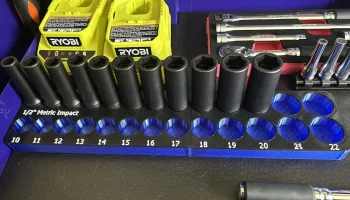 Лоток CAT/Snap-on с метрической ударной головкой 10-22 мм... 0