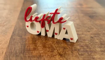 Liefste Oma - 3D-текстовый знак | Подарок бабушке | Декор..
