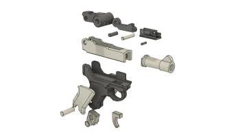 Брелок Luger P08 Parabellum Fidget 9