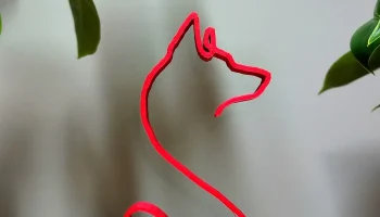 Одна линия искусства - сидящий волк...... 1