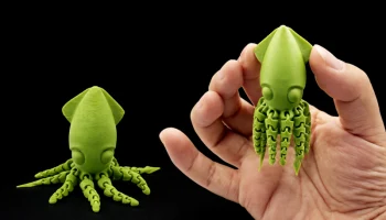 Calamar de 9g - Кальмар - Petit jouet &agrave; tenacules mobiles...