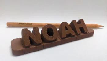3D Имя из букв - Стандартный шрифт 3