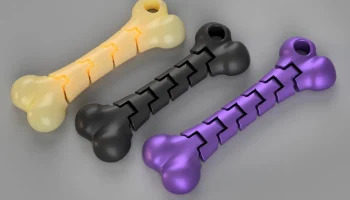 Гибкий брелок из кости 5