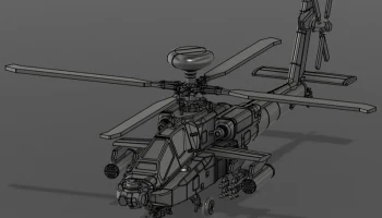 Модель AH-64D Apache Longbow в масштабе 1:50
