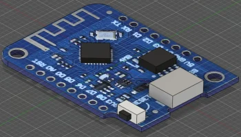 3D-модель микроконтроллера ESP8266 D1Mini V3 CAD (F3D / S...