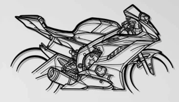 Yamaha YZF-R6 2018 Настенное искусство Yamaha YZF-R6 2018 Настенное искусство