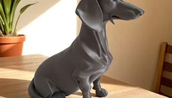 Минималистская современная фигурка таксы, скульптура...