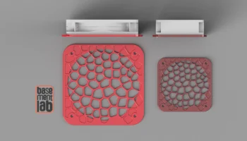 Крышка охлаждающего вентилятора &Oslash; 80 / 120 мм Voronoi Des.. 2