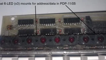 Монтажные розетки для светодиодов DEC PDP-11 Unibus и Qbu... 8