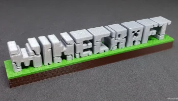 3D-логотип Minecraft ⛏ (клей не требуется)...