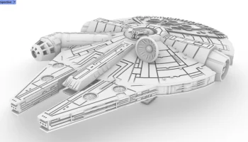 3д модель Тысячелетнего Сокола StarWars......