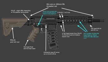 PAAR15 V4 / ar15 для печати / обвес Airsoft m4 AEG... 3