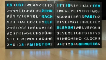 Светодиодная матрица WordClock 16x8 (2023-V1)........ 2