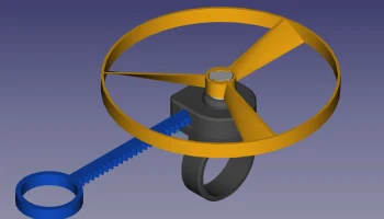 Улучшенное кольцо на палец 3D Pull Copter - версия с винт... 1