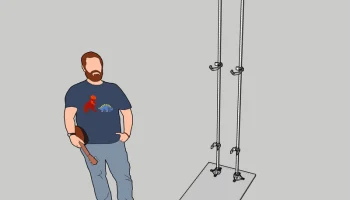 Отдельно стоящая вертикальная стойка для велосипедов...