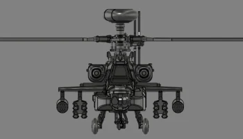 Модель AH-64D Apache Longbow в масштабе 1:50 2