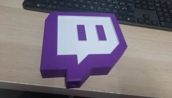 Логотип Twitch + Wemos + светодиоды