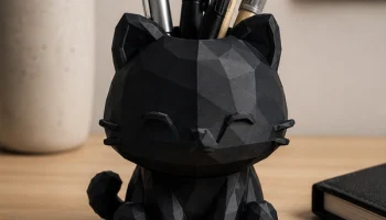 Низкополигональный держатель для ручки для кошек.........