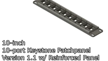 10-дюймовая патч-панель Keystone x10 портов... 10-дюймовая патч-панель Keystone x10 портов...