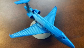 Низкополигональный крутой частный самолет с подставкой......