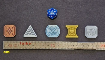Монеты, вдохновленные D&D - набор валют для ролевых игр (золото, серебро, медь, платина, электрум) 4