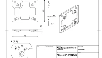 DIN-адаптер для BTT UPS 24V v1.0 1