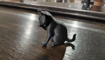 Современное искусство фигурок черного кота......