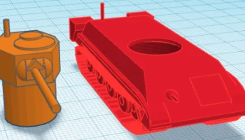 простой дизайн т34 (tinker cad)