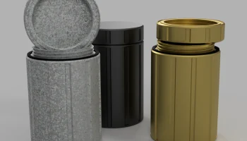 Контейнер с толстой герметичной крышкой и завинчивающейся..
