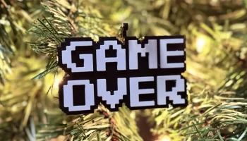 8-Bit Game Over - рождественское украшение (горячая замен...
