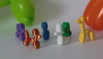 Миниатюрные животные из воздушных шаров - печать на месте...