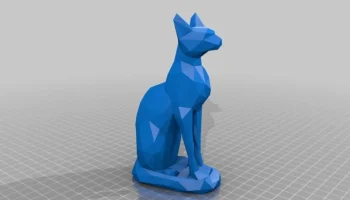 Низкополигональная египетская кошка... 2