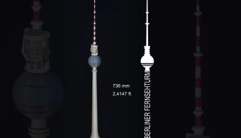 Berliner Fernsehturm (Берлинская телебашня) 1:500 1