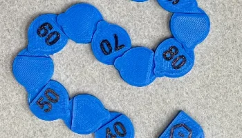 Поворотная линейка для боевого коврика с сеткой 1 дюйм... 1