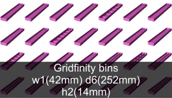 Коллекция чашек Gridfinity высота 2 (18 мм) 3