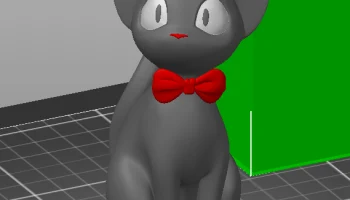 Jiji Cat адаптирован для печати несколькими материалами...