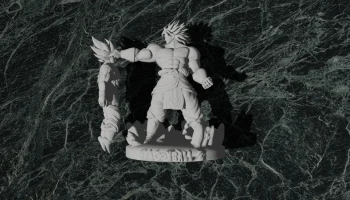 Броли и Гоку Dragon Ball Z #16 оптимизированы для 3D-печа... Броли и Гоку Dragon Ball Z #16 оптимизированы для 3D-печа...