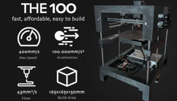 THE 100 v1.0 - Самый быстрый 3D-принтер на основе напечатанной рамы THE 100 v1.0 - Самый быстрый 3D-принтер на основе напечатанной рамы