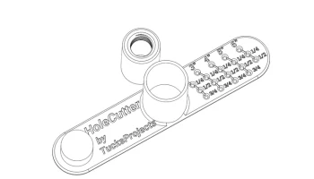 Дырорез (работает с Dremel), 19 размеров (метрические + д... 4