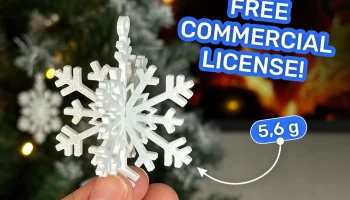 3D Пазл Снежинка Snap-Fit Новогодний декор - Снежинки нов..