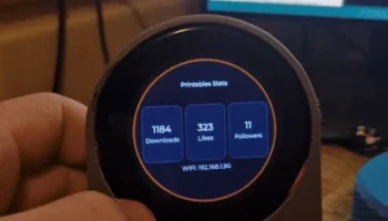 Панель статистики с круглым дисплеем ESP32-S3........
